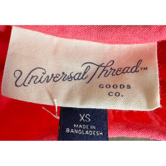 XS Gauze Tiered Mini Dress Universal Thread Bright Coral Adjustable Straps - Picture 2 of 8